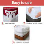 MRF SHOP Bed Sheet Holder, Adjustable Corner Grippers, Sheet Fasteners for Deep Mattress, Fits All Mattress Sizes, Keeps Sheets Smooth All Night, Includes Four Pieces in one Set