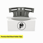 MRF SHOP Bed Sheet Holder, Adjustable Corner Grippers, Sheet Fasteners for Deep Mattress, Fits All Mattress Sizes, Keeps Sheets Smooth All Night, Includes Four Pieces in one Set