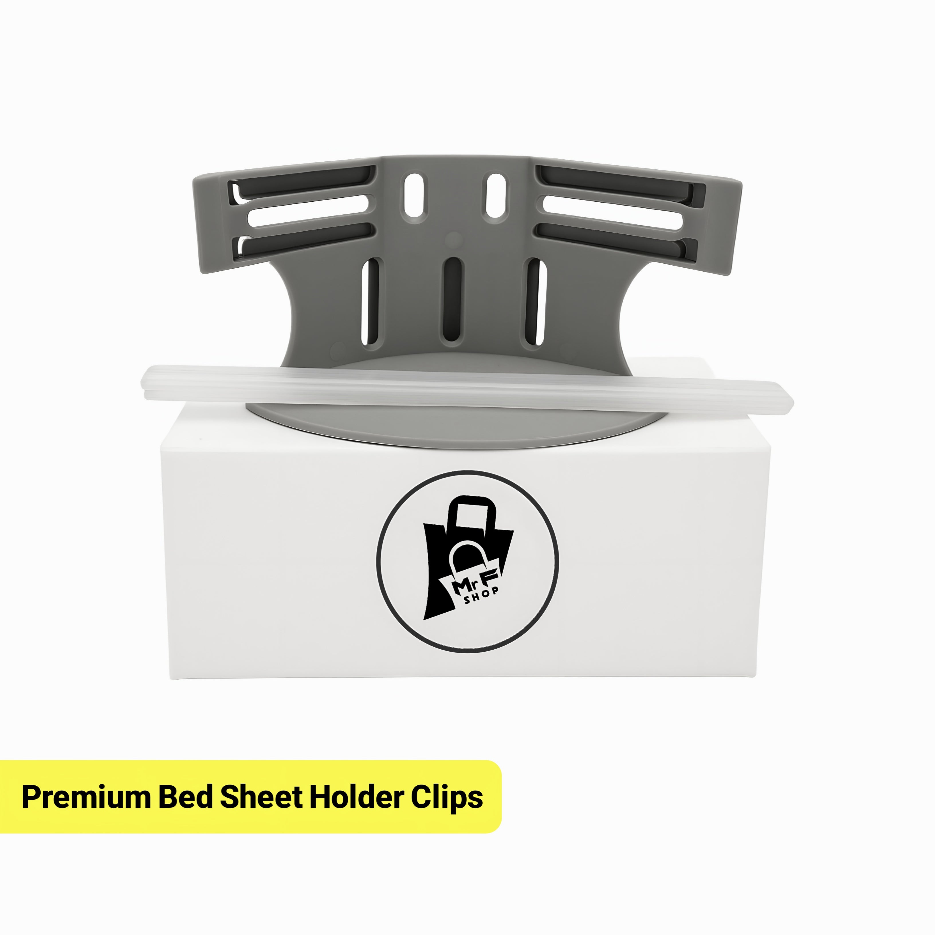 MRF SHOP Bed Sheet Holder, Adjustable Corner Grippers, Sheet Fasteners for Deep Mattress, Fits All Mattress Sizes, Keeps Sheets Smooth All Night, Includes Four Pieces in one Set